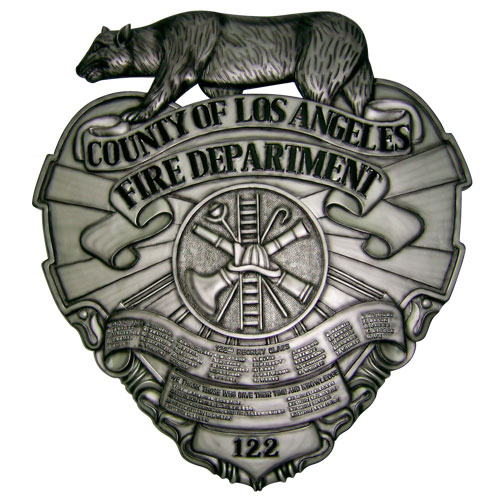 County of LA Fire Department Deployment Plaque