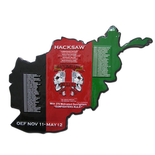 Afghan Shape Hacksaw Deployment Plaque