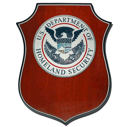 Homeland Security Plaque