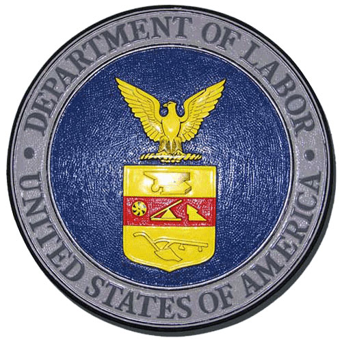 US Department of Labor Seal Plaque