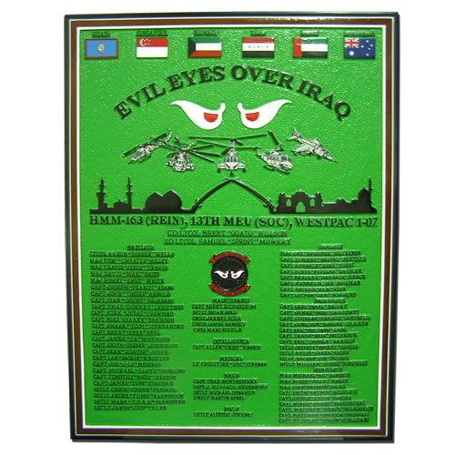 Evil Eyes Over Iraq Deployment Plaque