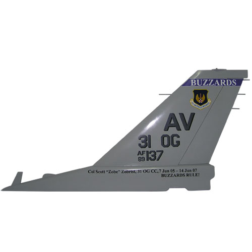 F16 AV 31OG Tail Flash Wall Plaque