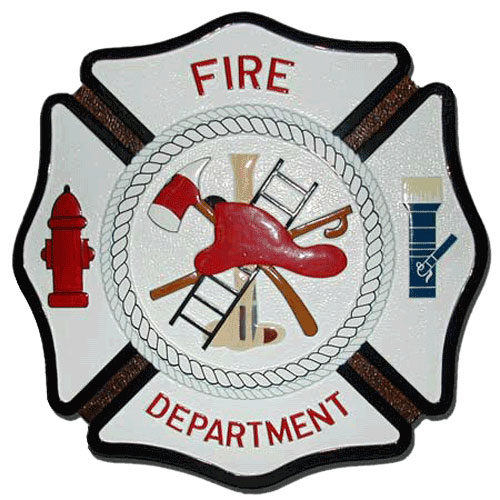4" detroit fire department maltese logo seal decal sticker