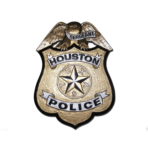 Houston Police Badge Plaque
