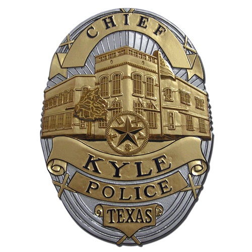 Kyle Texas Police Chief Badge Plaque