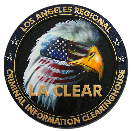 LA Criminal Information Clearinghouse LA CLEAR Seal Plaque