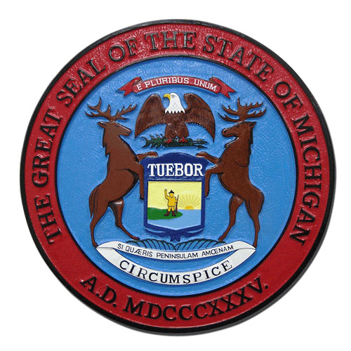 Michigan State Seal Plaque