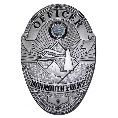 Monmouth Police Officer Badge Plaque