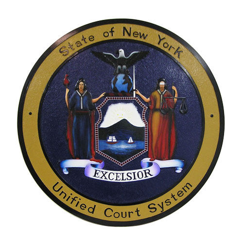 New York Unified Court System Seal / Podium Plaque