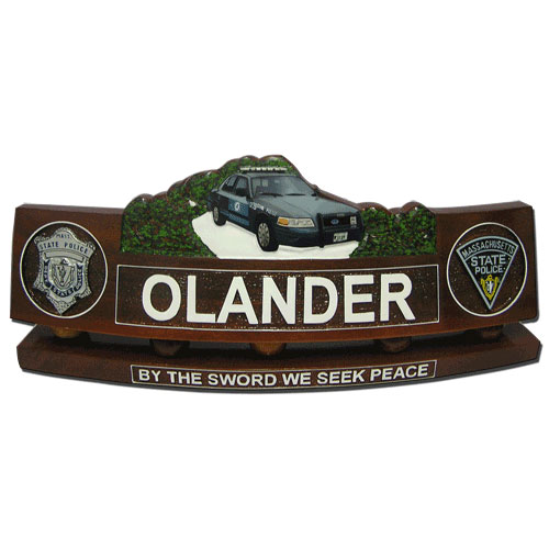 Police Patrol Car Desk Nameplate Model 2