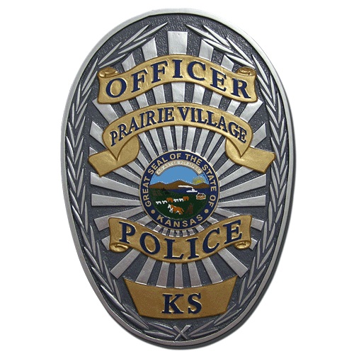 Prairie Village Police Officer Badge Plaque