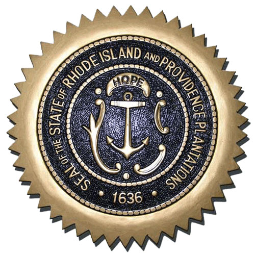 Rhode Island State Seal Plaque