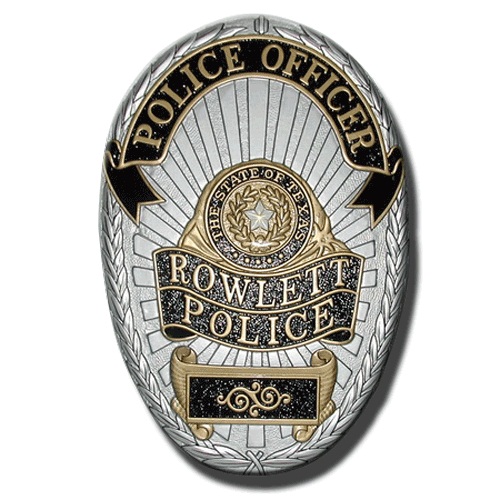 Rowlett Police Officer Badge Plaque
