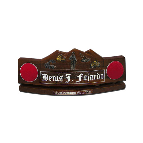 US Army Soldier and Trucks Desk Nameplate