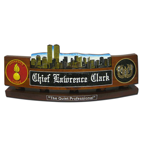 US Army Twin Tower Desk Nameplate