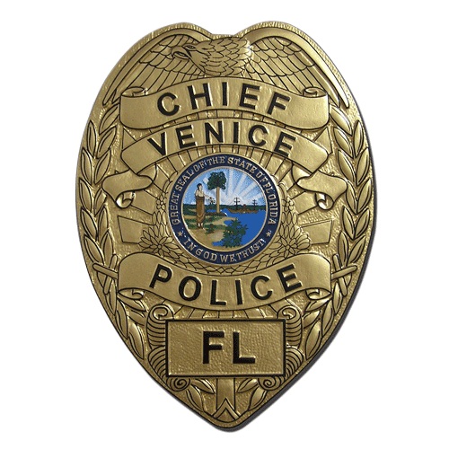 Venice Florida Police Chief Badge Plaque