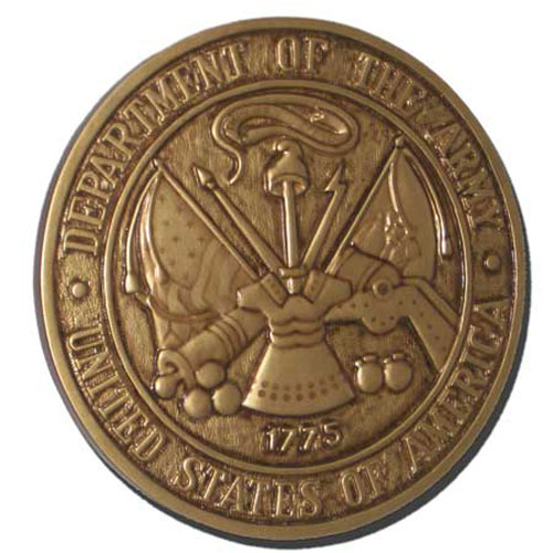 U.S. Army Seal Antique Gold