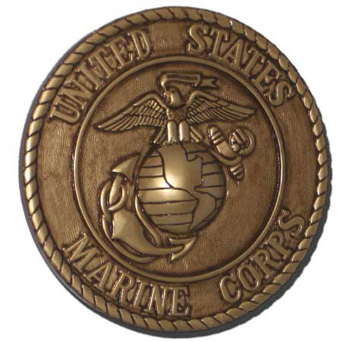 US Marines Corps USMC Seal Antique Gold