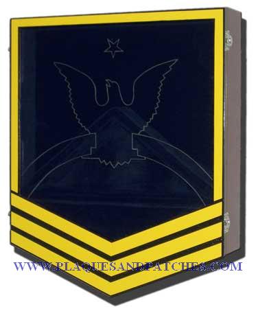 US Navy E8 Retirement/Shadow Box Colored